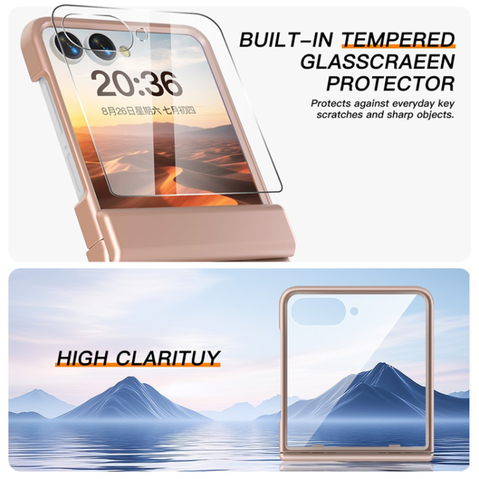 A-One Brand - Galaxy Z Flip7 Mobilskal Hinge Protection - Roséguld