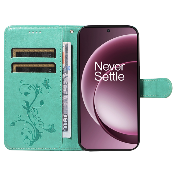 A-One Brand - OnePlus 15 5G Plånboksfodral Flower Pattern PU Läder