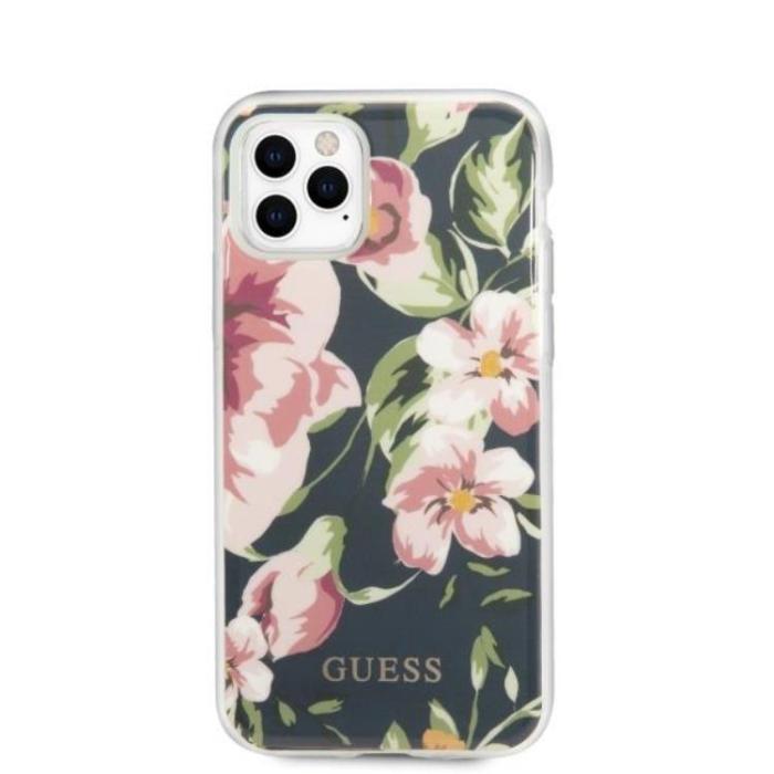UTGATT5 - Guess N ° 3 Flower Collection Skal iPhone 11 Pro Max - Marinblå