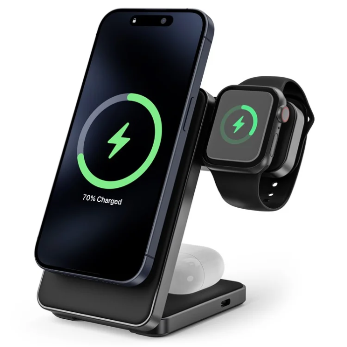 OEM - Qi2 MagSafe Trådlös Laddare iPhone, Apple Watch, Airpods 15W