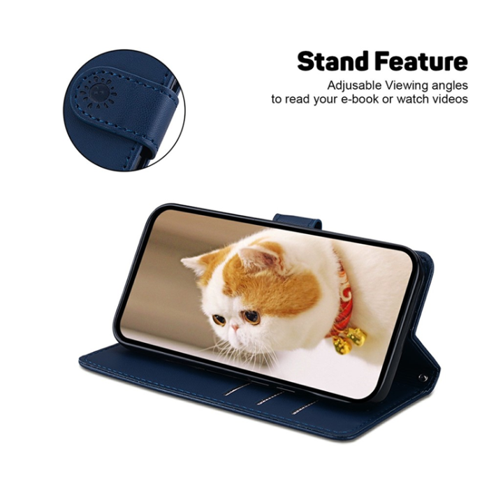 A-One Brand - Sony Xperia 10 VII Plånboksfodral RFID Kitten Pattern - Blå