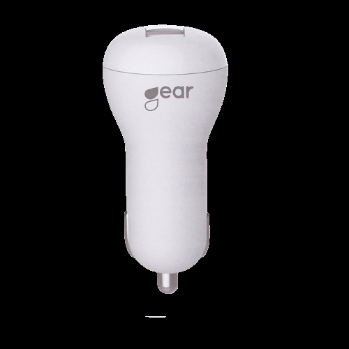 GEAR Laddare 12-24V 1xUSB 1A Vit MicroUSB Kabel Rund 1m | 3541 | AlltMobil