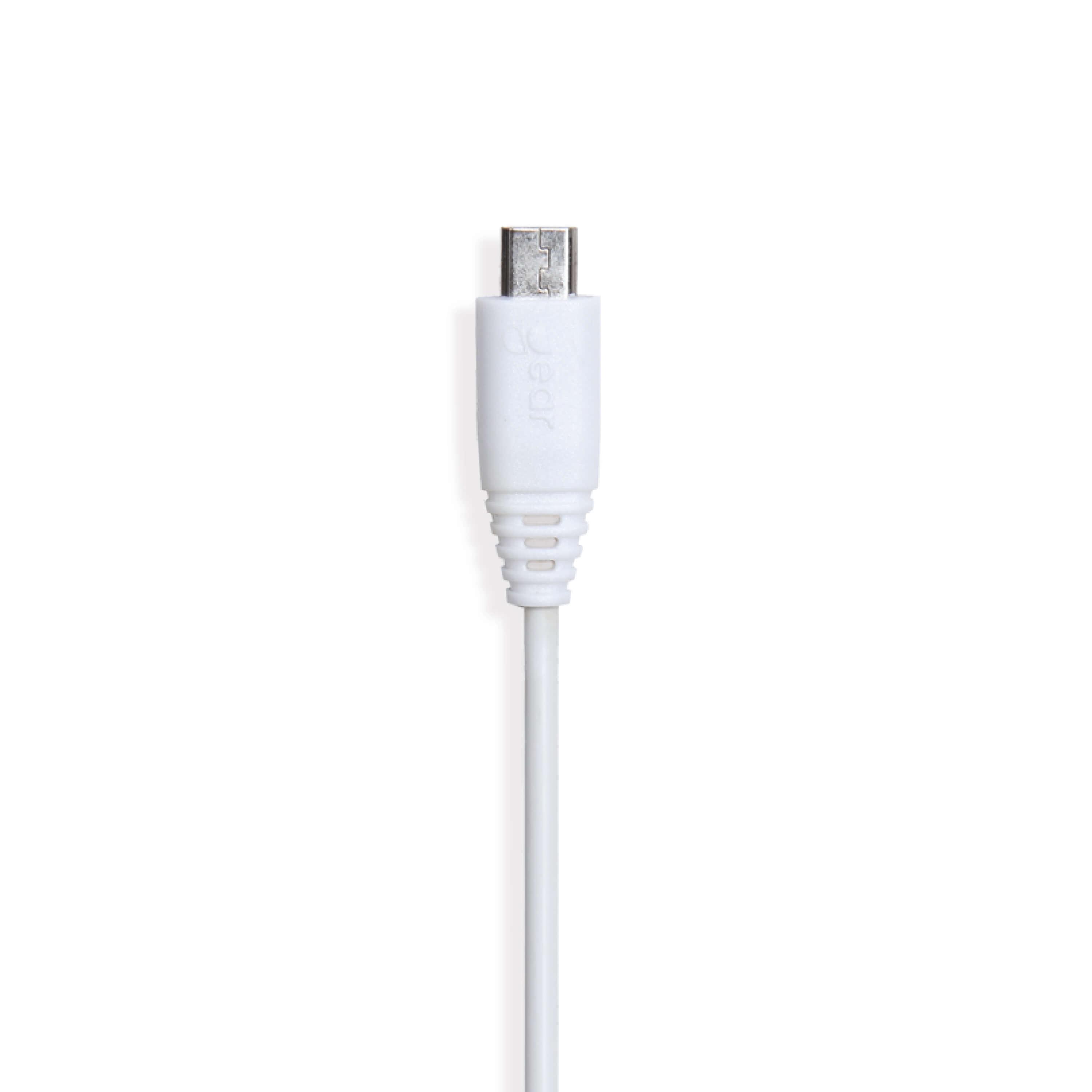 GEAR Laddkabel MicroUSB 1m Vit Rund Kabel | 3541 | AlltMobil