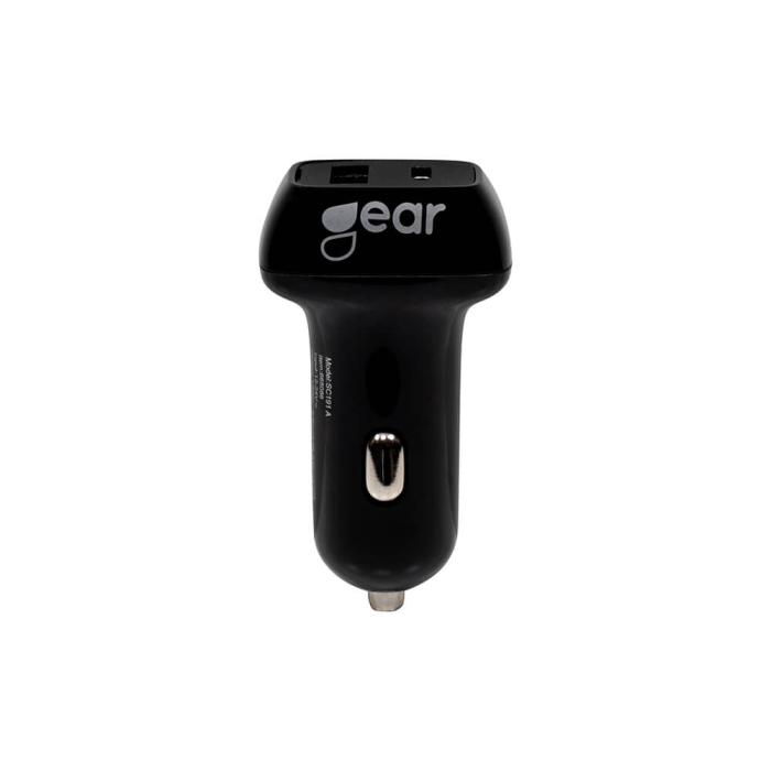 GEAR - GEAR - Laddare 12/24V 1xUSB-C Plus 1xUSB-A PD 20-30W + 2,4A Svart