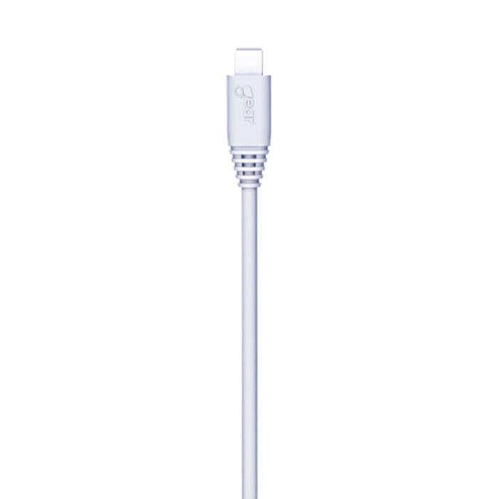 GEAR - GEAR Laddare 12-24V 2xUSB 2,4A Vit MicroUSB Kabel Rund 1m