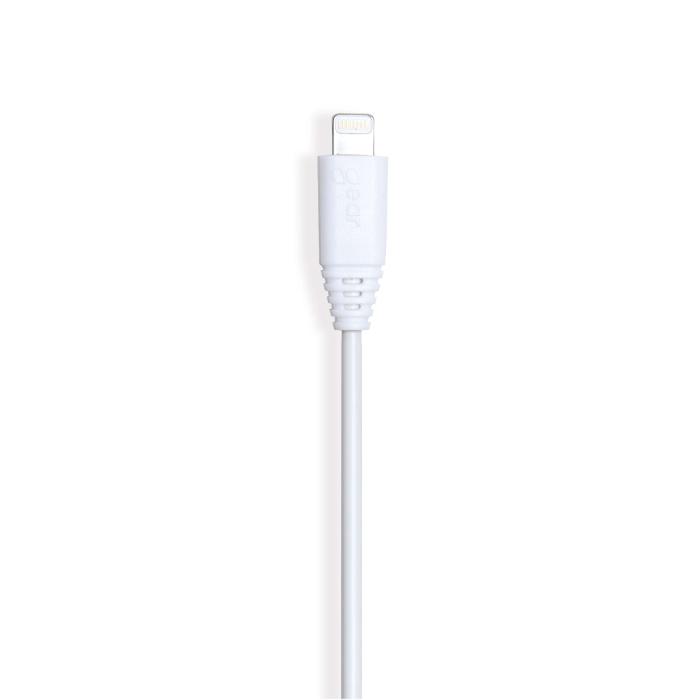 GEAR - GEAR USB-A till Lightning kabel 0.3m Vit Rund kabel