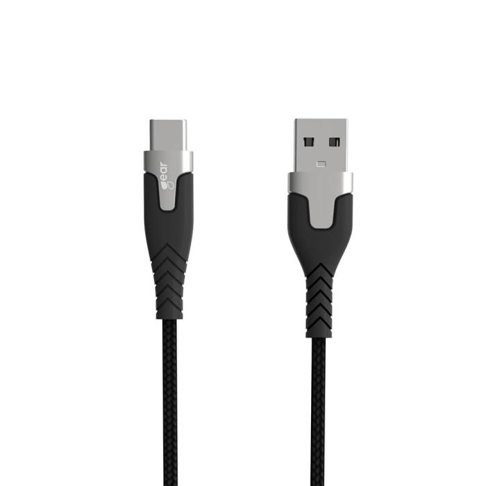 GEAR - GEAR LaddPRO USB-C till USB-A kabel 2.0 1.5m Svart