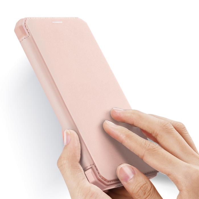 Dux Ducis - Dux Ducis Auto-absorbed Läder Plånboksfodral iPhone 12 Pro Max - Rose Gold