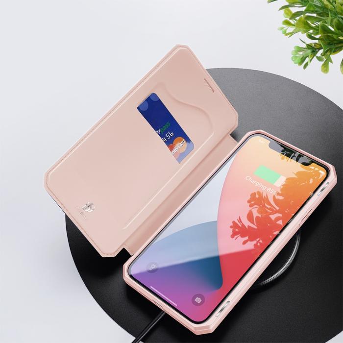 Dux Ducis - Dux Ducis Auto-absorbed Läder Plånboksfodral iPhone 12 Pro Max - Rose Gold