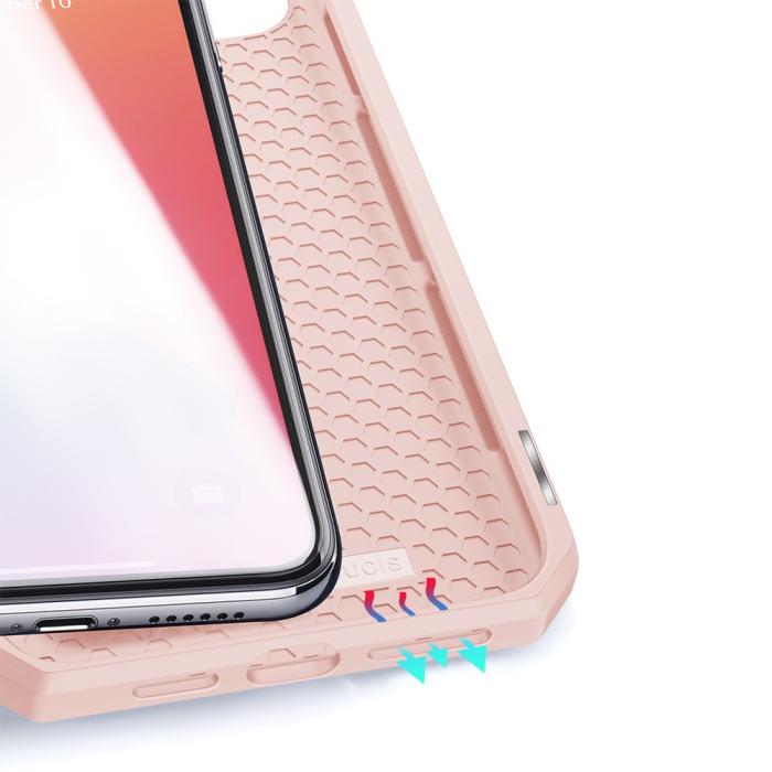 Dux Ducis - Dux Ducis Auto-absorbed Läder Plånboksfodral iPhone 12 Pro Max - Rose Gold