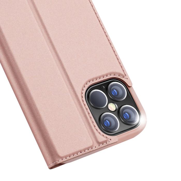 Dux Ducis - Dux Ducis PU Läder Plånboksfodral iPhone 12 Pro Max - Rose Gold