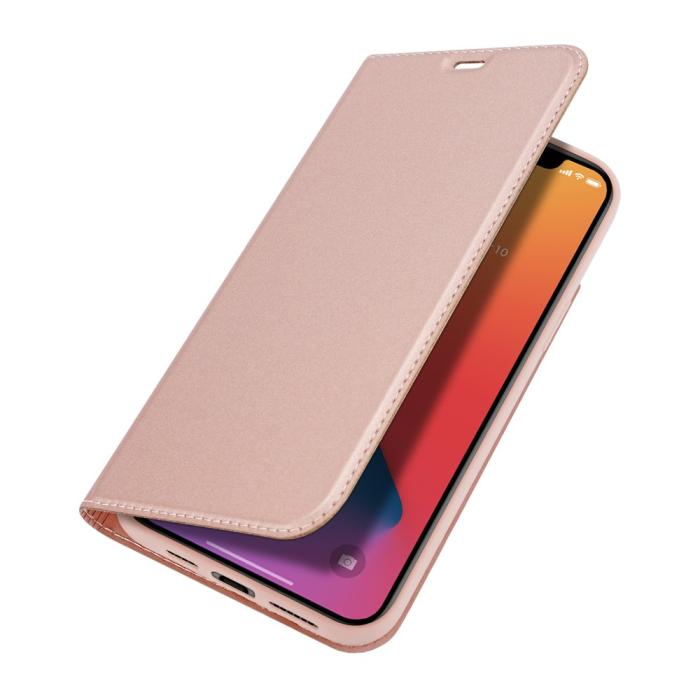 Dux Ducis - Dux Ducis PU Läder Plånboksfodral iPhone 12 Pro Max - Rose Gold