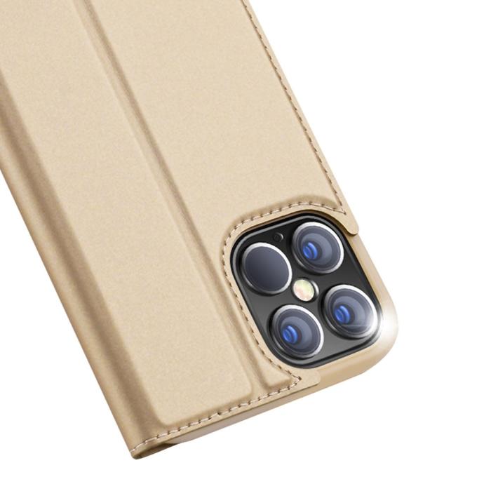 Dux Ducis - Dux Ducis PU Läder Plånboksfodral iPhone 12 Pro Max - Gold