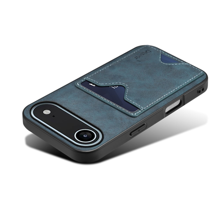 DENIOR - DENIOR iPhone Air Mobilskal Kickstand Korthållare - Blå