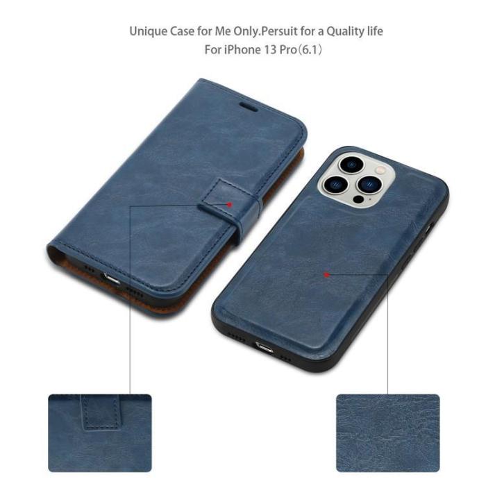 OEM - iPhone 15 Plus Plånboksfodral 2-in-1 Detachable - Blå
