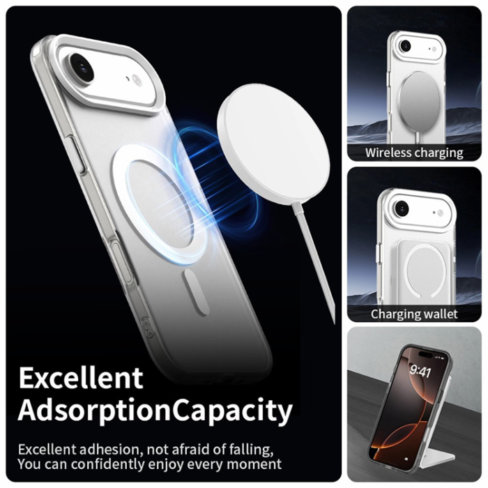 A-One Brand - iPhone 17 Air Mobilskal MagSafe Anti Drop Hybrid - Vit
