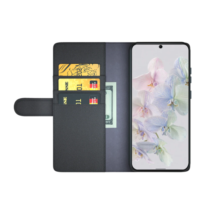 OEM - Google Pixel 7 Plånboksfodral Äkta Läder - Svart