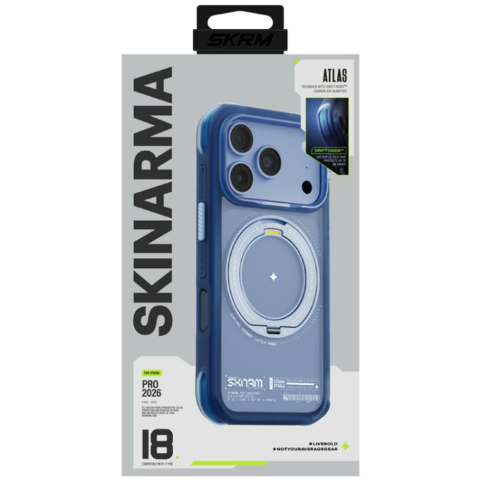Skinarma - Skinarma Mobilskal För iPhone 18 Pro Max/17 Pro Max Magsafe Atlas - Blå