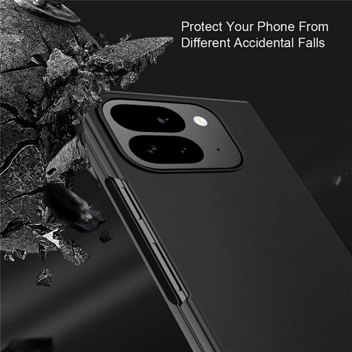 A-One Brand - Google Pixel 10 Pro Fold Mobilskal Skin-Feel Rubberized - Svart