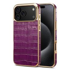 DENIOR - DENIOR iPhone 17 Pro Max Mobilskal Äkta Läder - Lila