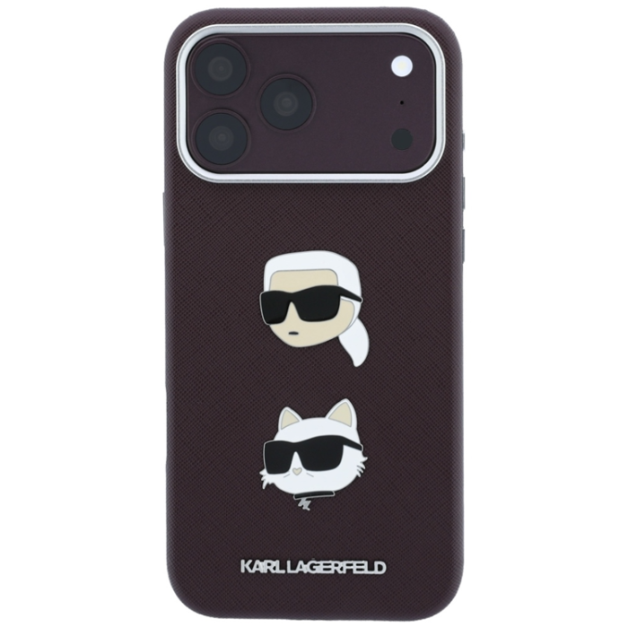 KARL LAGERFELD - Karl Lagerfeld Mobilskal För iPhone 18 Pro/17 Pro Magsafe Heads Pins & Logo