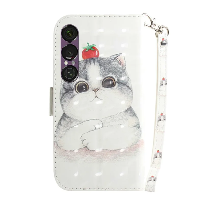 A-One Brand - Sony Xperia 1 VII Plånboksfodral med Handledsrem - Cat