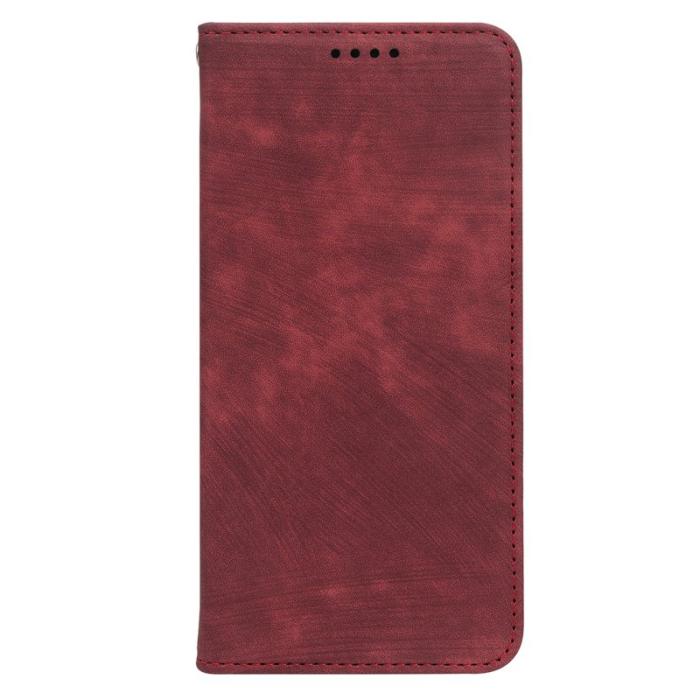 OEM - Samsung Galaxy A37 Fodral Äkta Läder Magnetiskt Skydd - Röd
