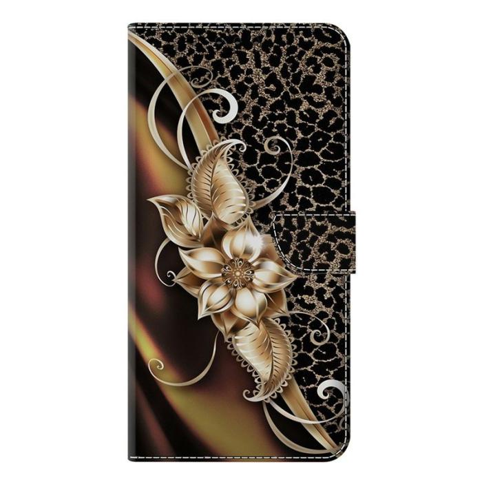 OEM - Samsung Galaxy A37 Plånboksfodral Konstläder - Metallblomma