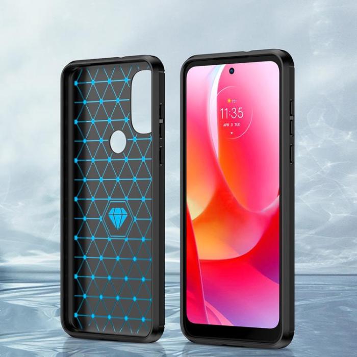 OEM - Carbon Flexible Skal Motorola Moto G Power (2022) - Svart