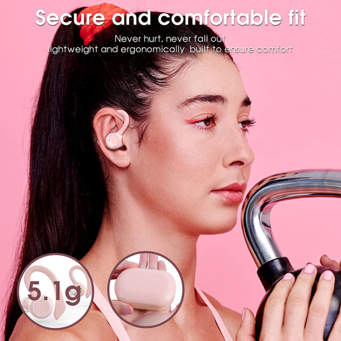 Boom of Sweden - BOOM Ear-Hook Hörlurar Bluetooth TWS IPX7 Trådlös - Rosa