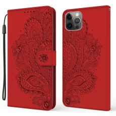 OEM - Blommor iPhone 13 Pro Plånboksfodral - Röd
