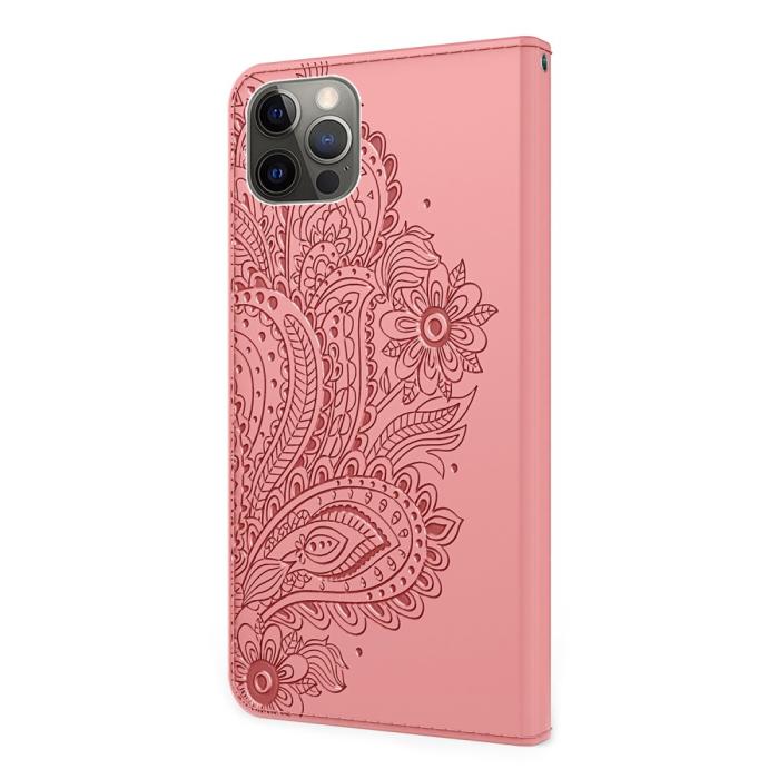 A-One Brand - Blommor iPhone 13 Pro Plånboksfodral - Rosa
