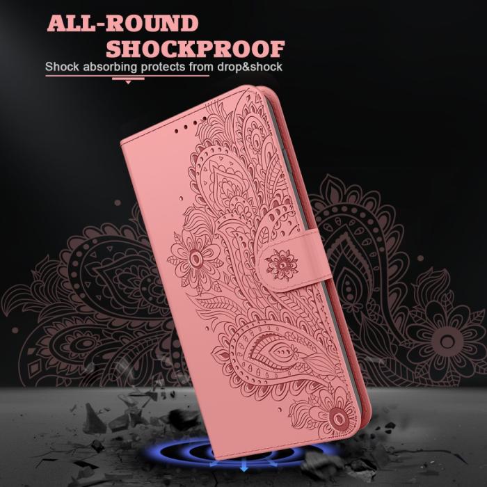 A-One Brand - Blommor iPhone 13 Pro Plånboksfodral - Rosa
