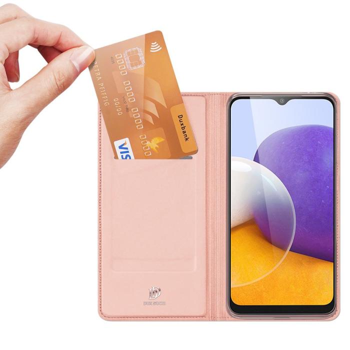 Dux Ducis - Dux Ducis - Skinpro Plånboksfodral Galaxy A22 5g - Rose Guld