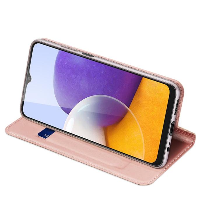 Dux Ducis - Dux Ducis - Skinpro Plånboksfodral Galaxy A22 5g - Rose Guld