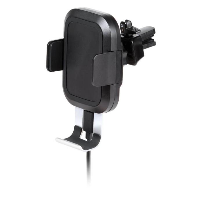 UTGATT1 - Vivanco BUTLER PRO Trådlös Qi Air Vent Telefonfäste - Svart