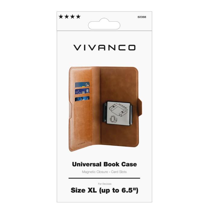 Vivanco - Vivanco Universal Plånboksfodral XL 3-kort Brun