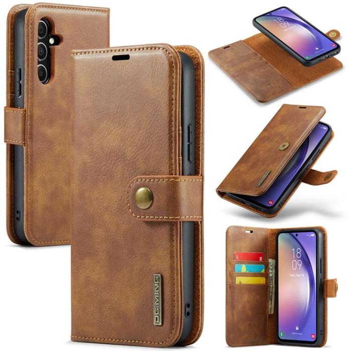 DG.MING - DG.MING Galaxy S23 FE Plånboksfodral Äkta Läder 2in1 - Brun