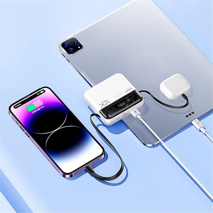 Remax - REMAX Powerbank 10000mAh 20W/22.5W RPP-602 Pro Dual kabel