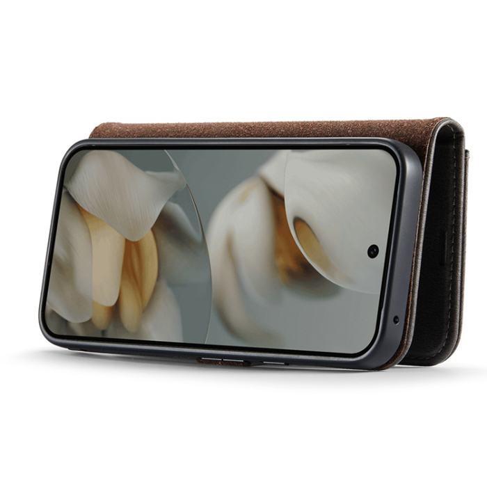 DG.MING - DG.MING Google Pixel 10 Pro XL Plånboksfodral Split Läder - Grå