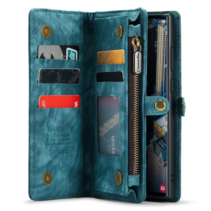 Caseme - Caseme Galaxy S23 Ultra Plånboksfodral Detachable - Blå