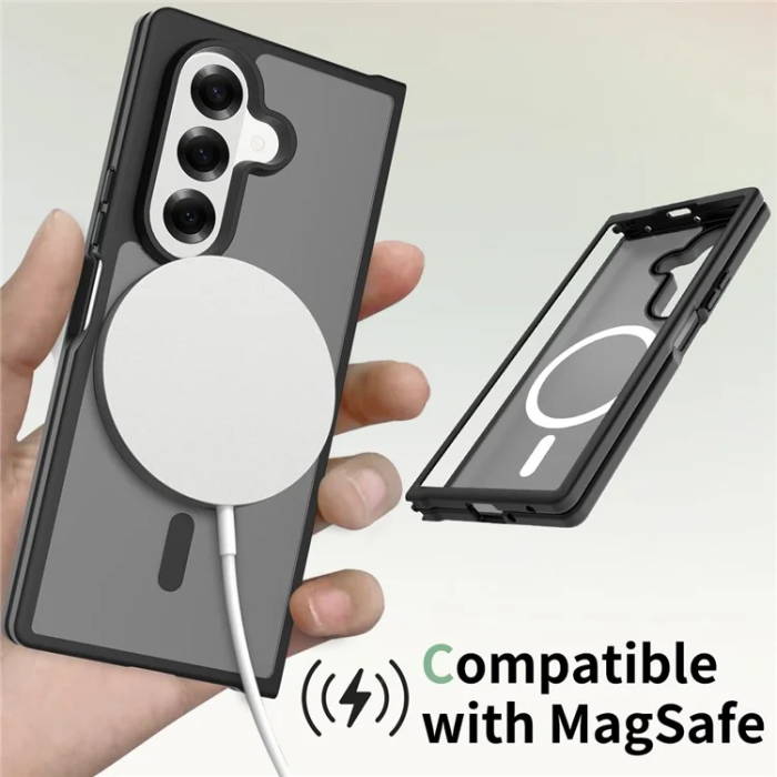 A-One Brand - Galaxy Z Fold 7 Mobilskal MagSafe Acrylic - Svart