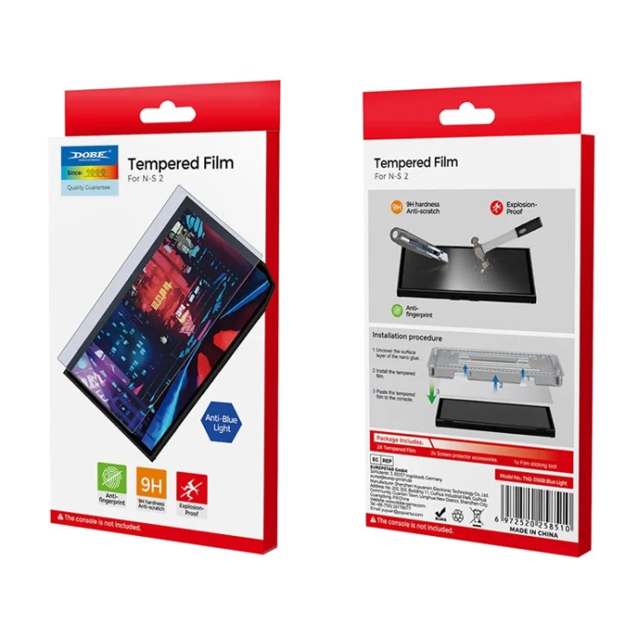Dobe - [2-Pack] Dobe Nintendo Switch 2 Härdat glas Skärmskydd - Clear
