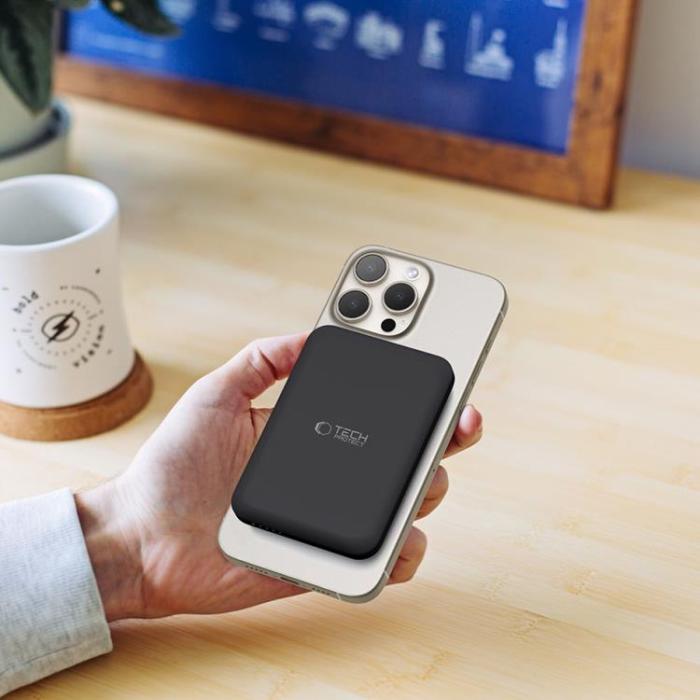 Tech-Protect - Magsafe Powerbank 5000mah PB10 LifeMag - Svart