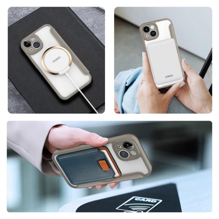 Dux Ducis - Dux Ducis iPhone 14 Plus Plånboksfodral Magsafe Skin X Pro - Beige