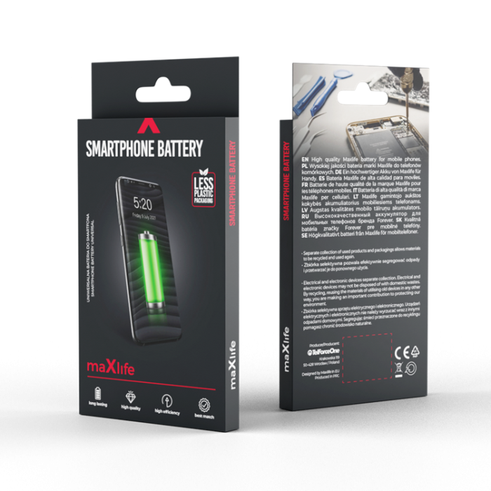 Maxlife - Maxlife iPhone 12 Mini Batteri 2227mAh