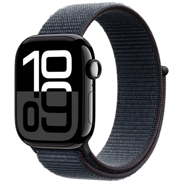 (NY) Apple Watch Series 10 46mm (GPS) Svart Sport Band - Svart (Svart) | 5122 | AlltMobil
