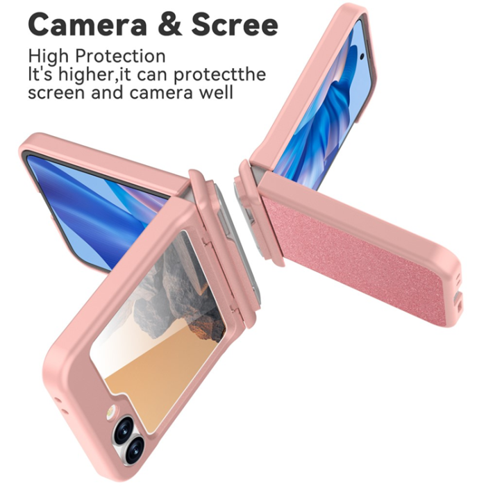 A-One Brand - GW181 Galaxy Z Flip 7 FE/Z Flip 6 Mobilskal Kickstand - Roséguld