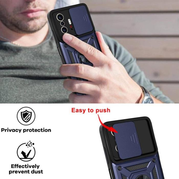 A-One Brand - CamShield Ring Holder Skal Xiaomi 11T / 11T Pro - Blå