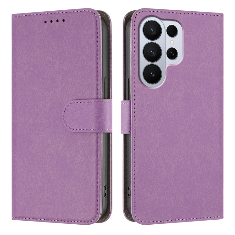 Galaxy S26 Ultra Plånboksfodral Solid Color Konstläder - Lila | 2353 | AlltMobil